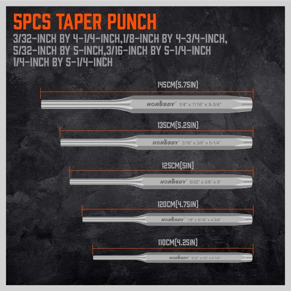 Versatile 16-Piece Punch and Chisel Kit for Precision Crafting and DIY Projects