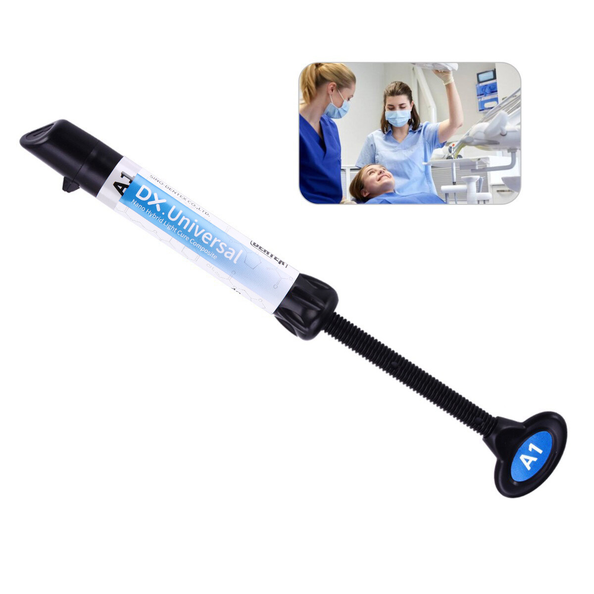 DX Dental Universal Light Cure Composite Resin A1,A2,A3,A3.5,B1 Shade 4g/Syringe