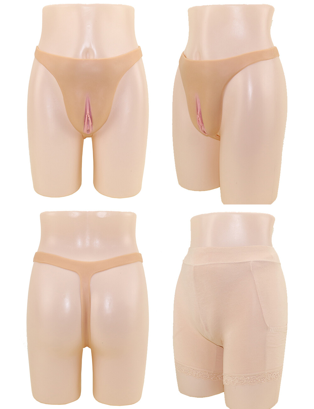 Men's Hiding Gaff Panties Silicone Thong Panties for Crossdressing Transgender