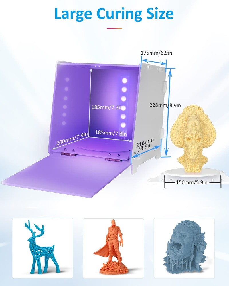 Geeetech UV Curing Light Box for LCD/DLP/SLA 3D Resin Printer Model