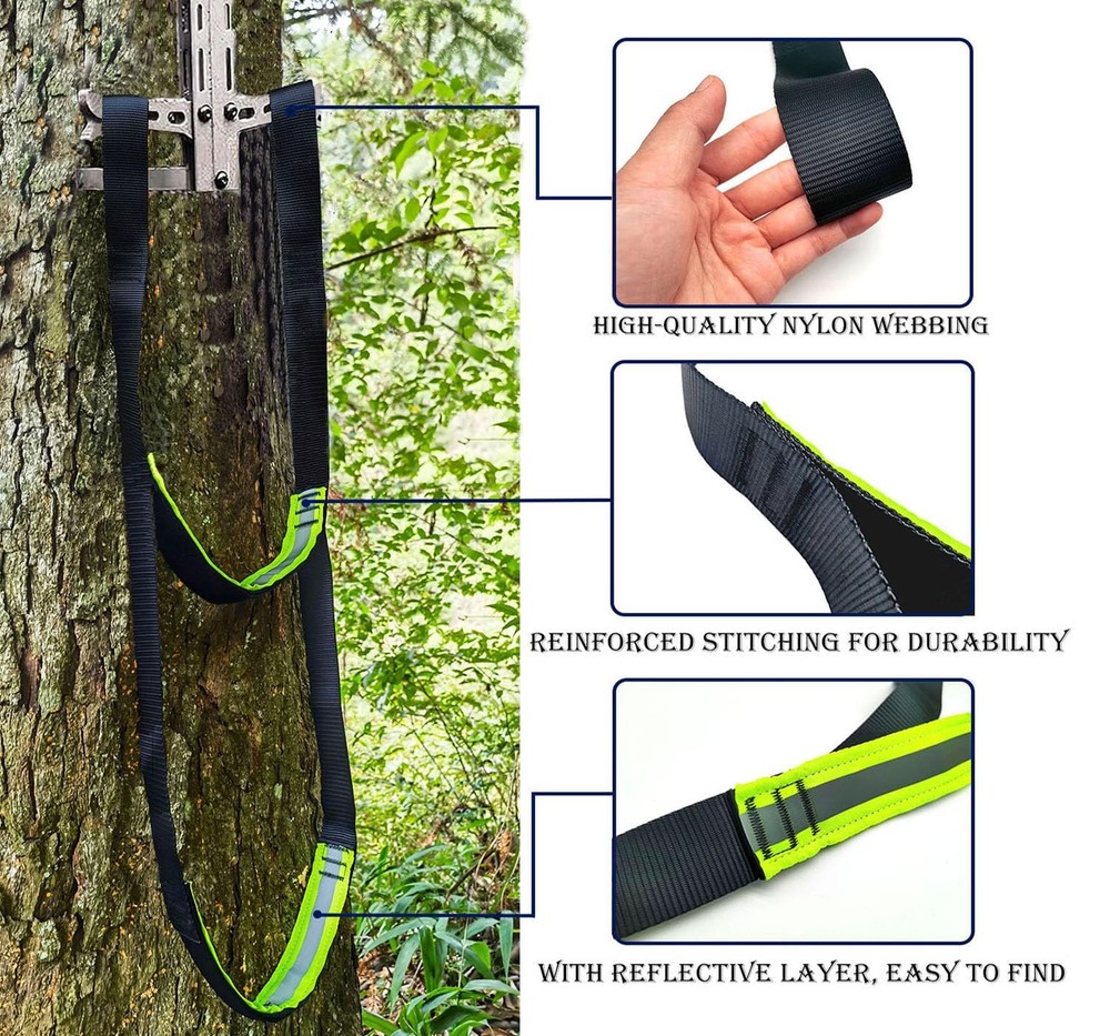 CRAFTJOY 2-Step Climbing Stick Aider, Tree Stand Steps,with Reflective Layer...