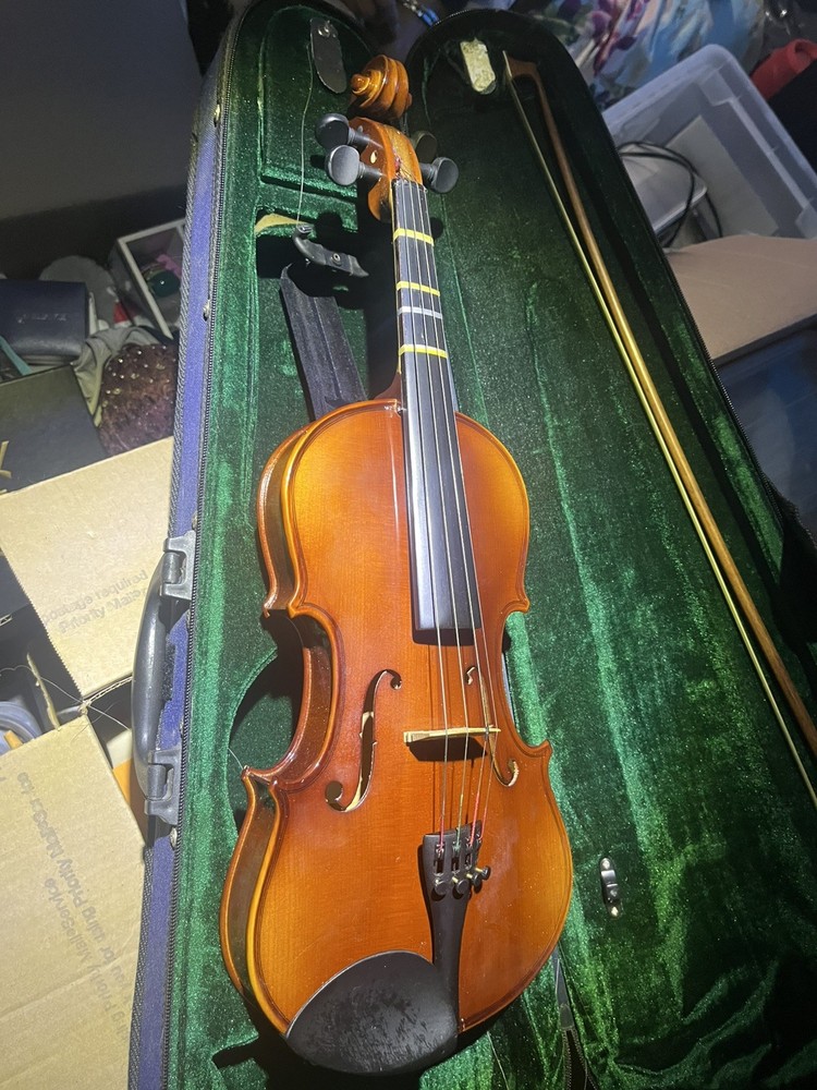 4 string violin, bow and case