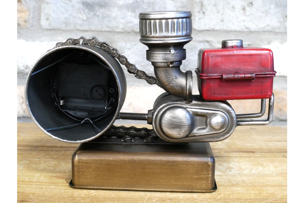 Industrial Engine Style Desk Mantle Clock