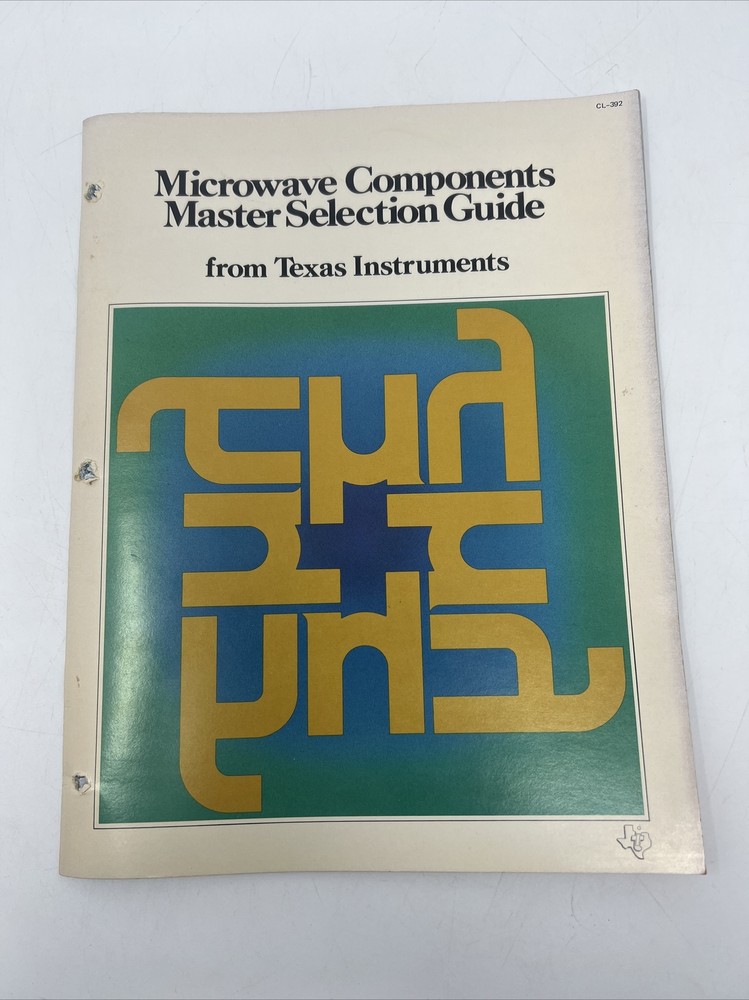 1978 Rare Microwave Components Master Selection Guide From Texas Instruments TI