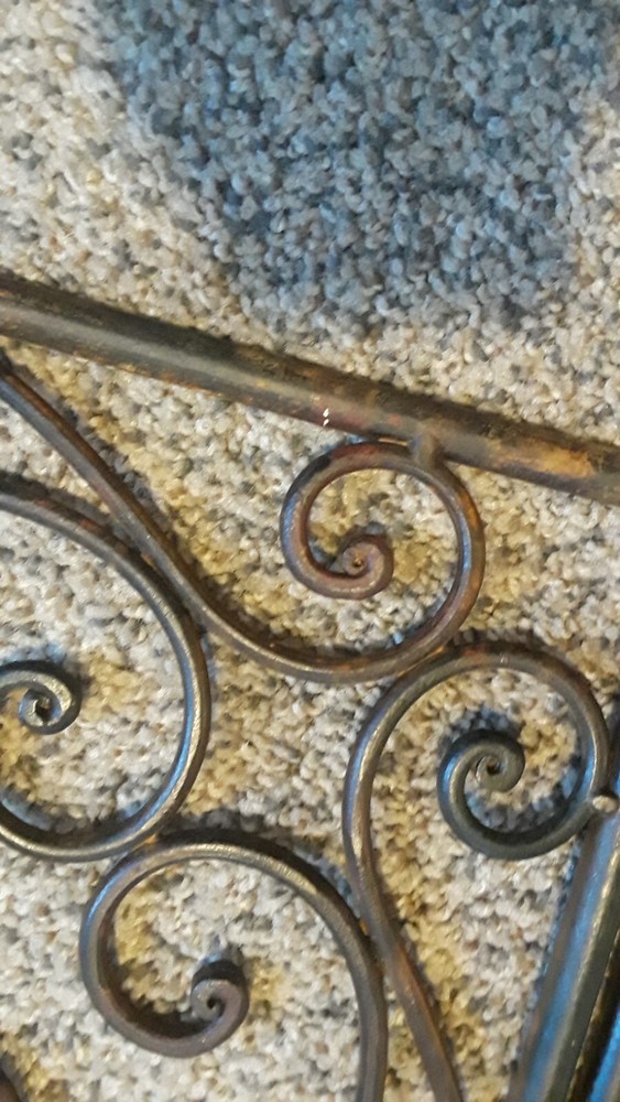 Wrought Iron Fireplace Screen, 3 Panel, Bird Accent