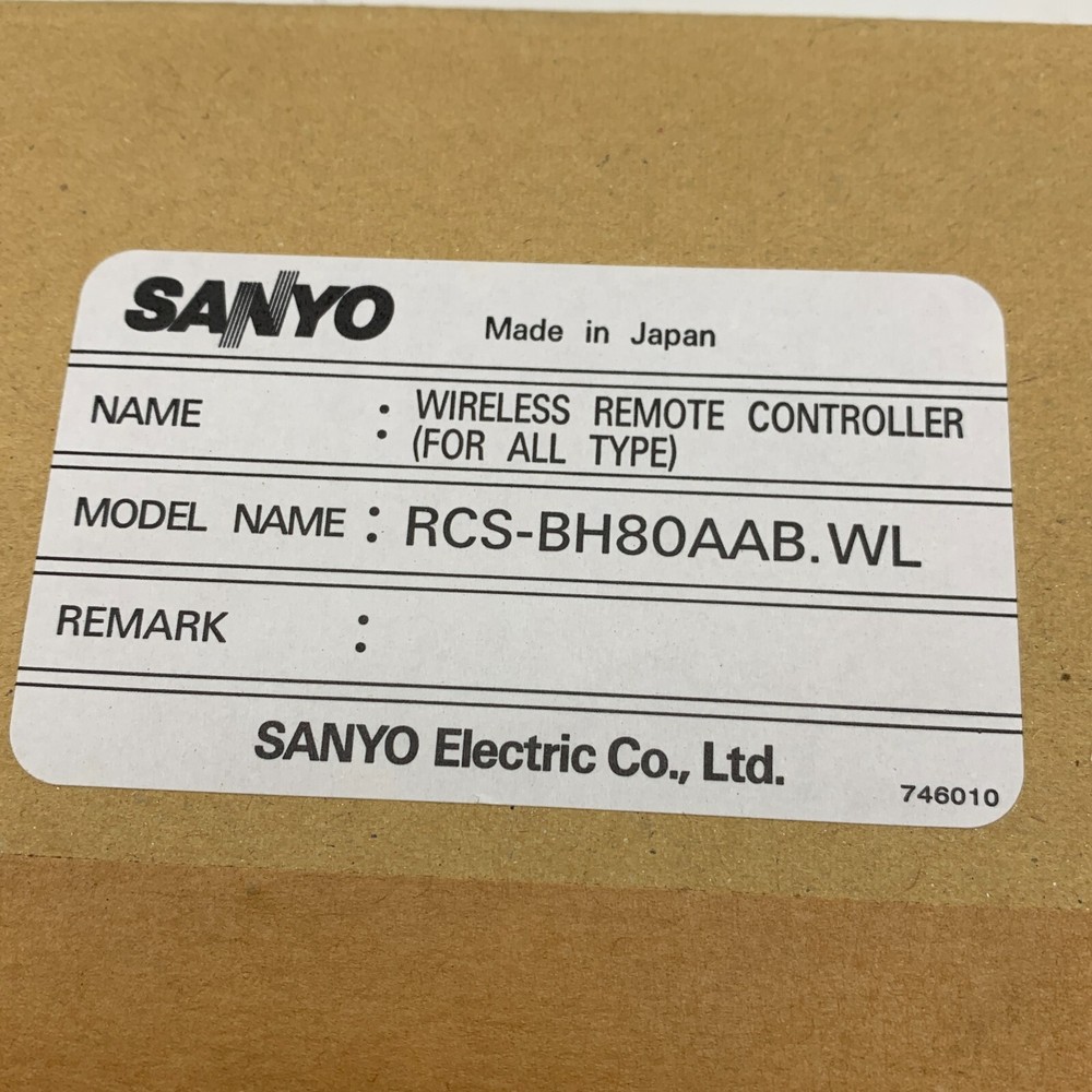 ORIGINAL Sanyo RCS-SH1AAB Mini Split Remote Controller & Receiver RCS-BH8AAB.WL
