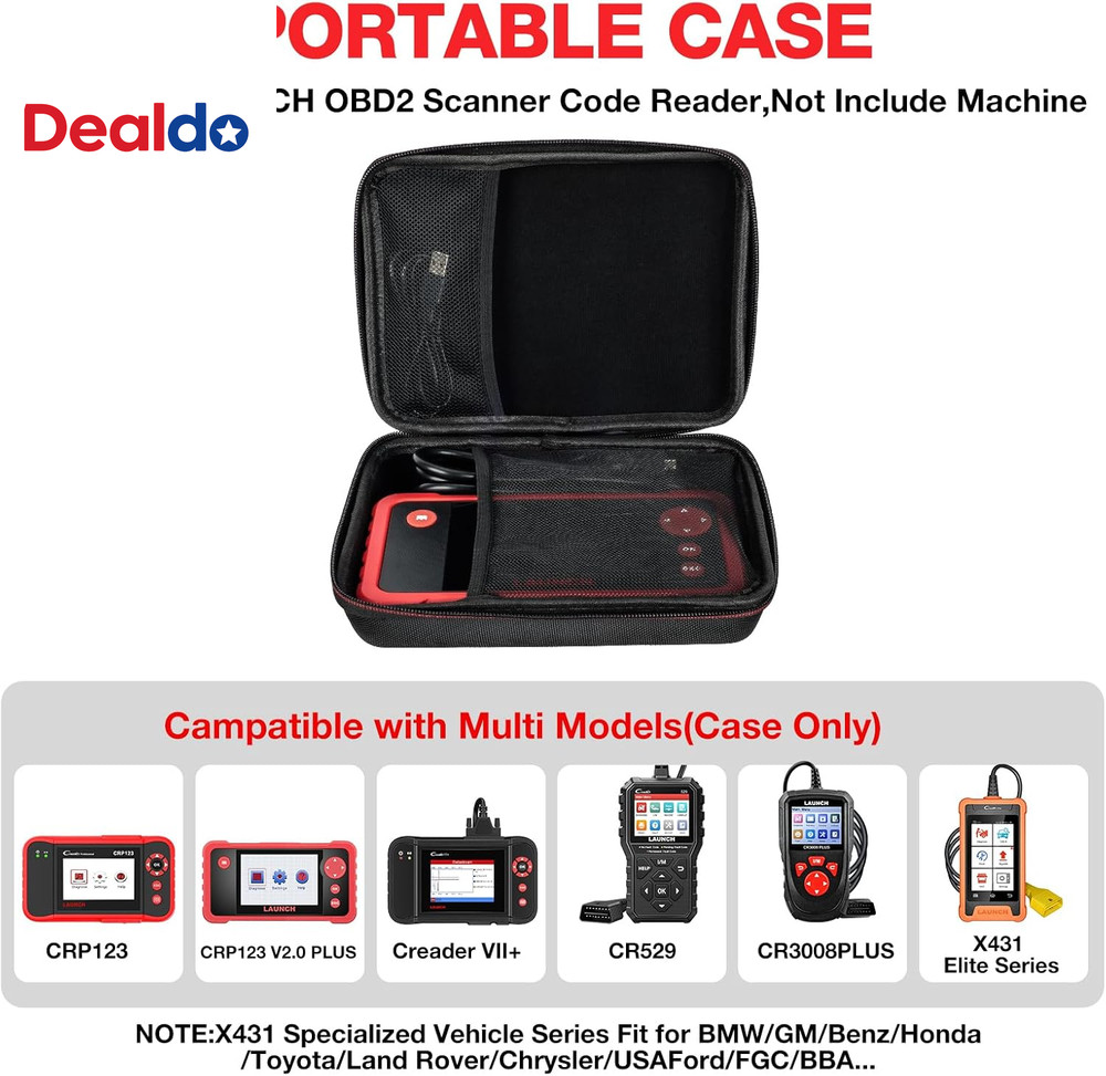 Protective Case Storage Bag for OBD2 Scanner Launch CRP123/CRP123 Plus/Creader V