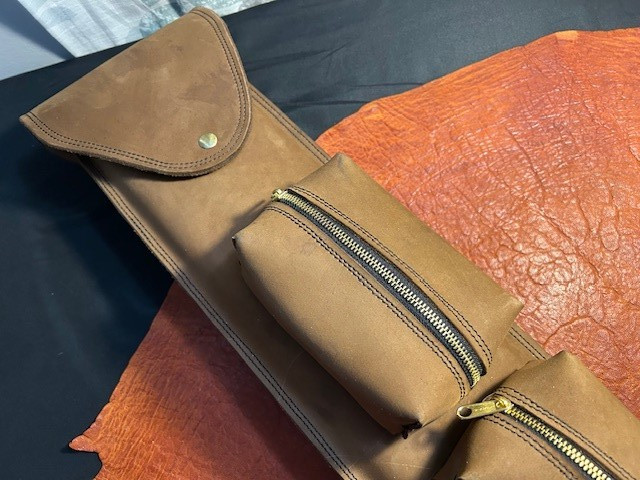 Randy Cantrell Envelope Style Custom Pool Case 2x4 Caramel Leather