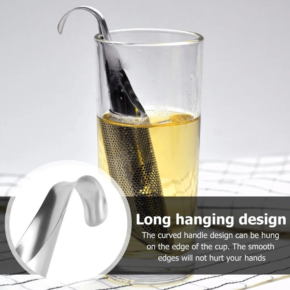 1-Pack Stainless Steel Tea Diffuser Stick – Loose Leaf Strainer with Hook Handle