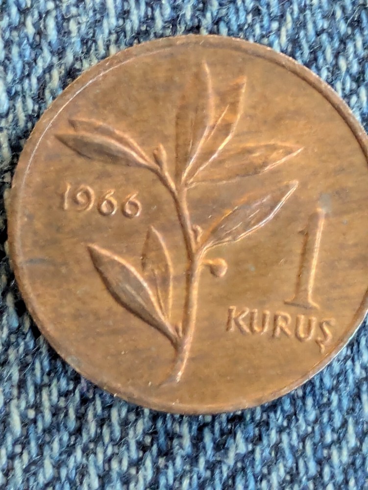 1966 Turkey 1 Kurus High Grade