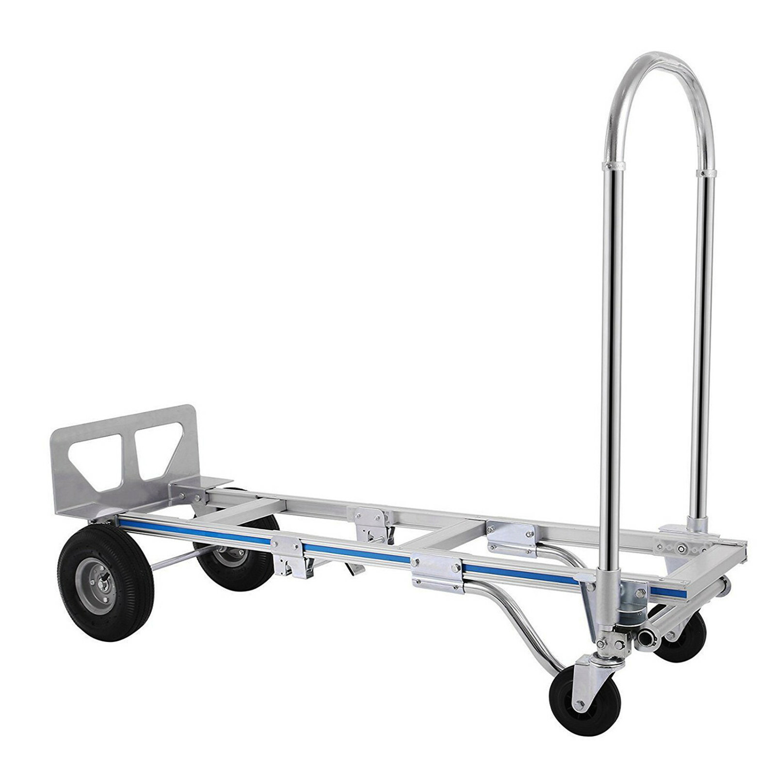 1000 Lbs Aluminum Hand Truck 2 in 1 Heavy Duty Convertible Folding Dolly Cart
