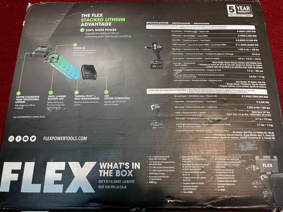 Flex 24V 4 Tool Combo Kit - FXM403-2G