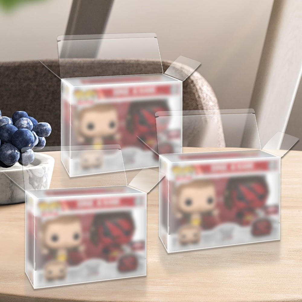 20Pcs Clear Plastic Protector Display Box for Pop Protector, Pop Protector Ca...