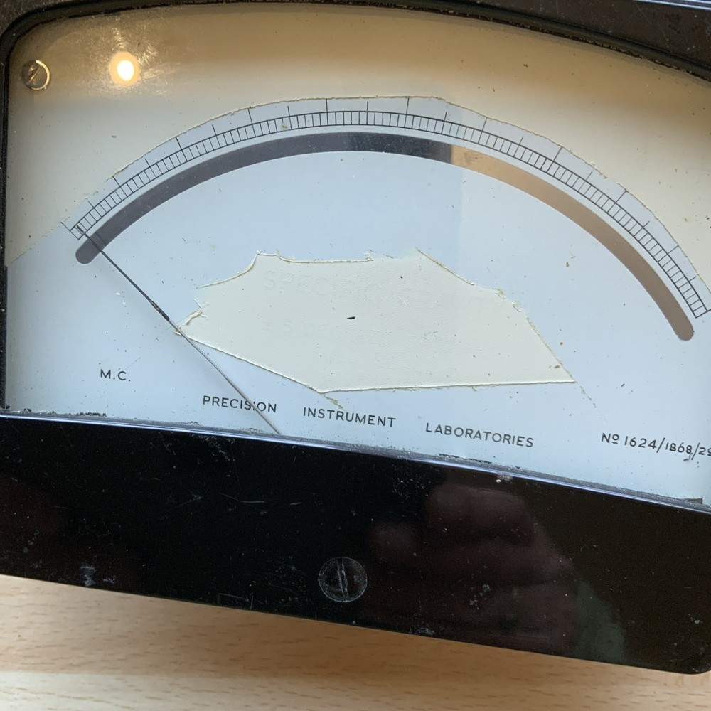 vintage panel meter, Precision Instrument Laboratories, 1624/1868/29