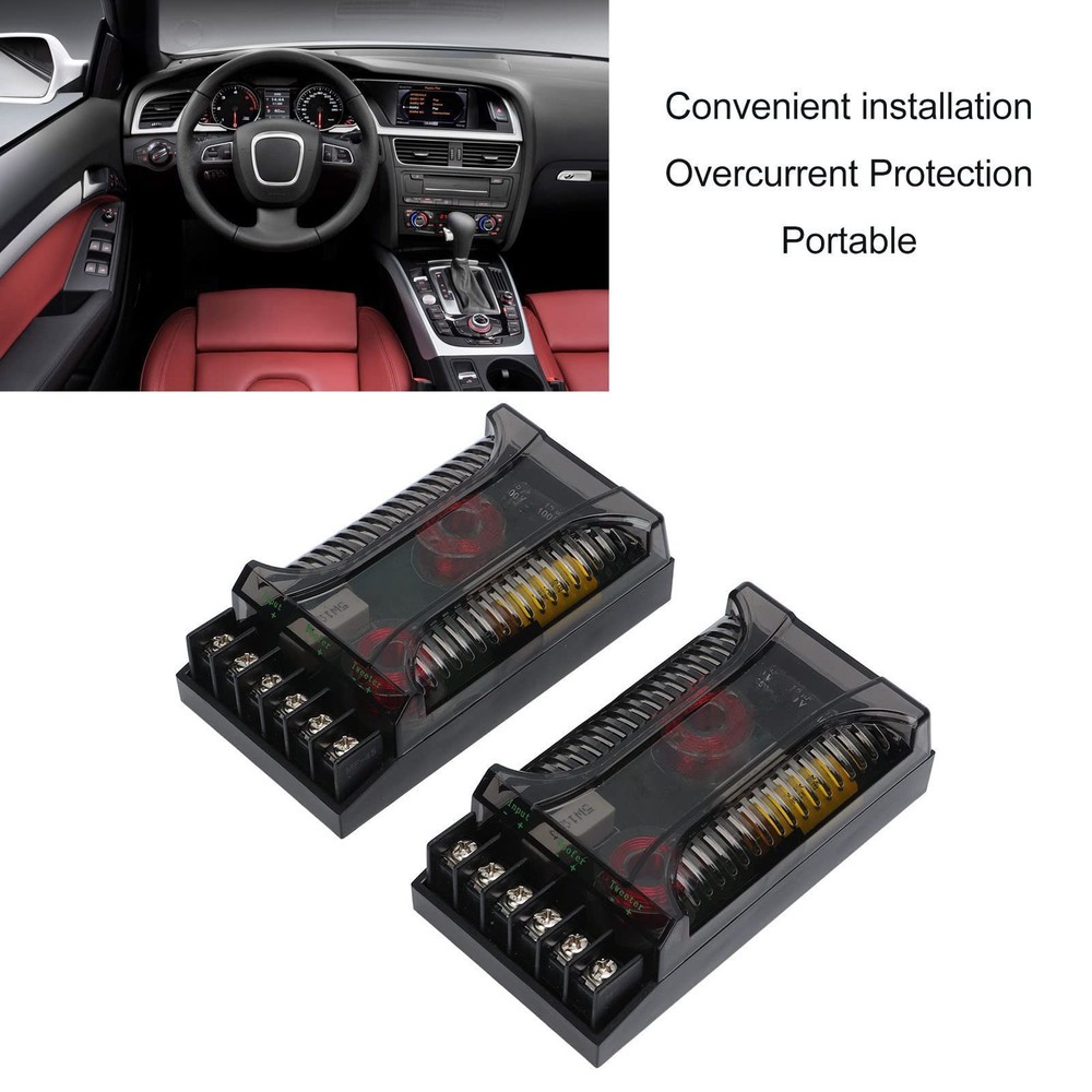 Headerbs 2 Way Car Audio Crossover 2 Pack Speaker Tweeter Passive Crossover D...