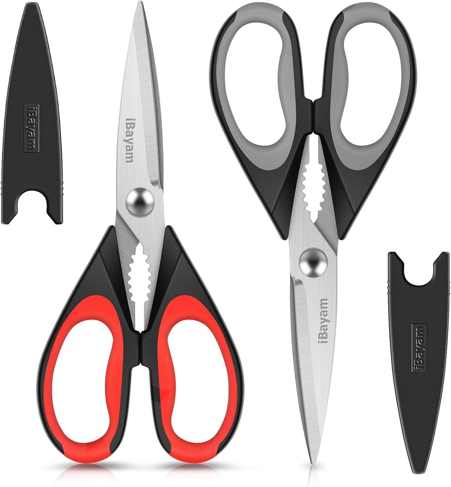 Dishwasher Safe Kitchen Shears - Ergonomically Designed Scissors for All Uses