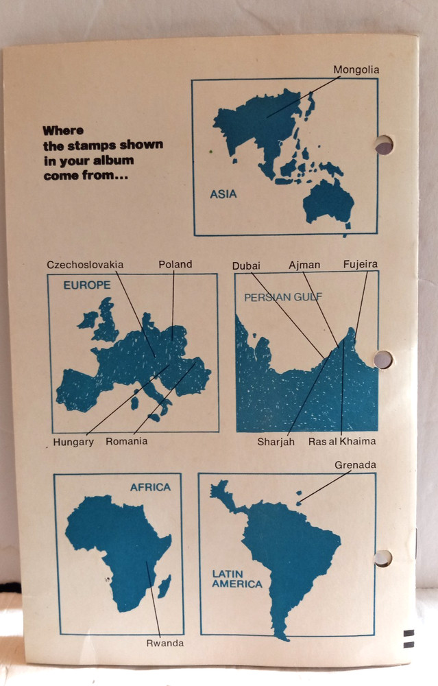 THE WORLD OF SPORTS STAMP ALBUM 1974 USPS COUNTRY & OLYMPICS STAMPS INCLUDED