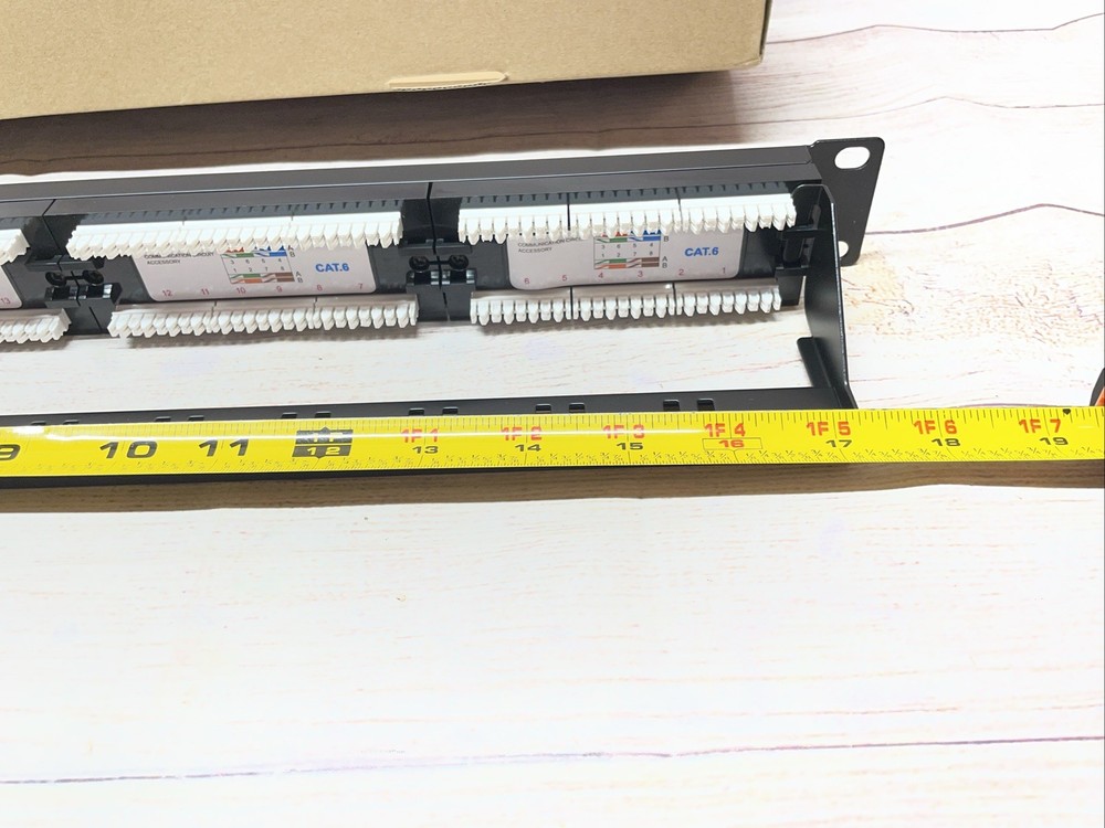 24 port Cat6 UTP Patch Panel RJ45 110 Type 1U Lan Network