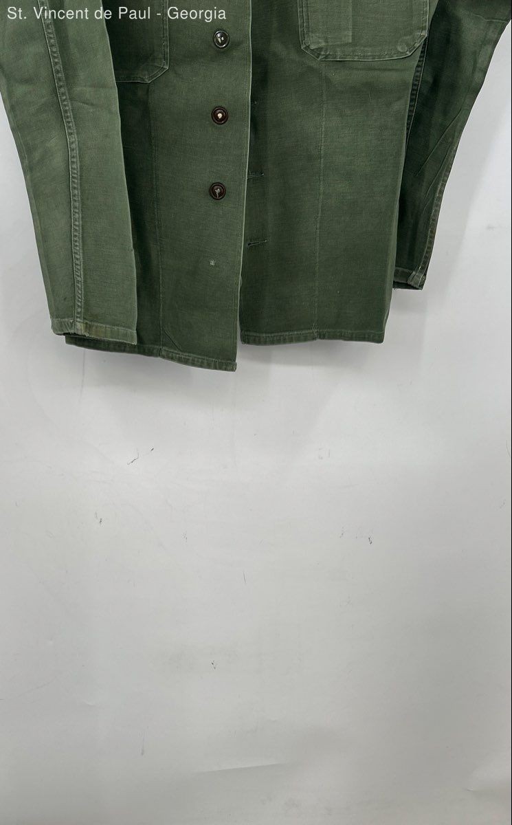 Vintage Military Og 107 Santeen Shirt Men's Size Large 60s Flaw