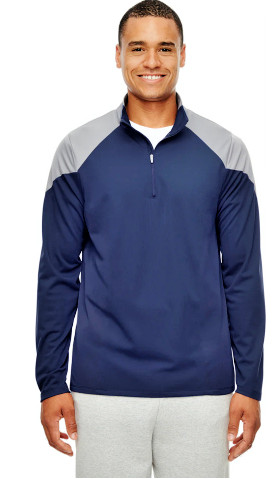 Team 365 Men's Color Block Quarter-Zip Pullover