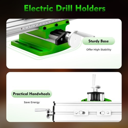 Cross Slide Drill Press Bench Axis Mill Machine Work Table Compound Vise Vice