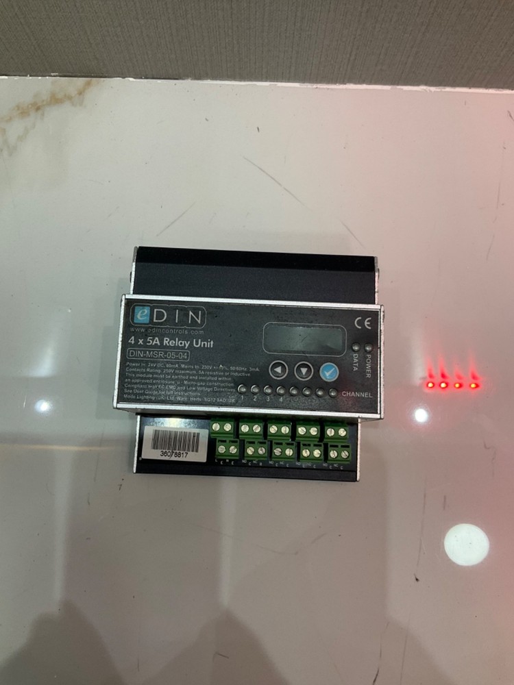 EDIN CONTROLS DIN-MSR-05-04-PLUS 4x5A RELAY UNIT MODULE