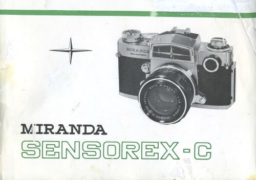 Miranda Sensorex-C Camera Instruction Manual