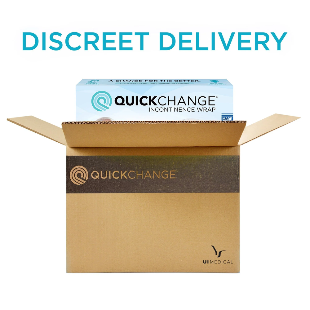 QuickChange Men's Incontinence Wrap | Maximum Absorbency | One-Size | 400 Count