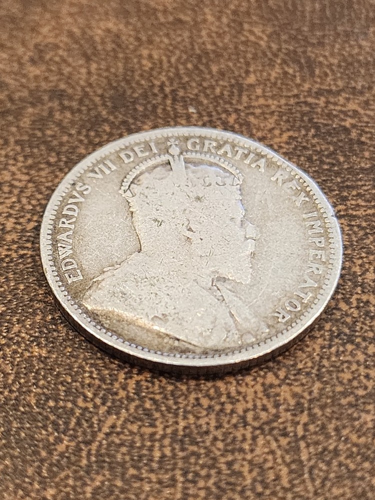 1904 Canadian 25 Cents Silver Coin