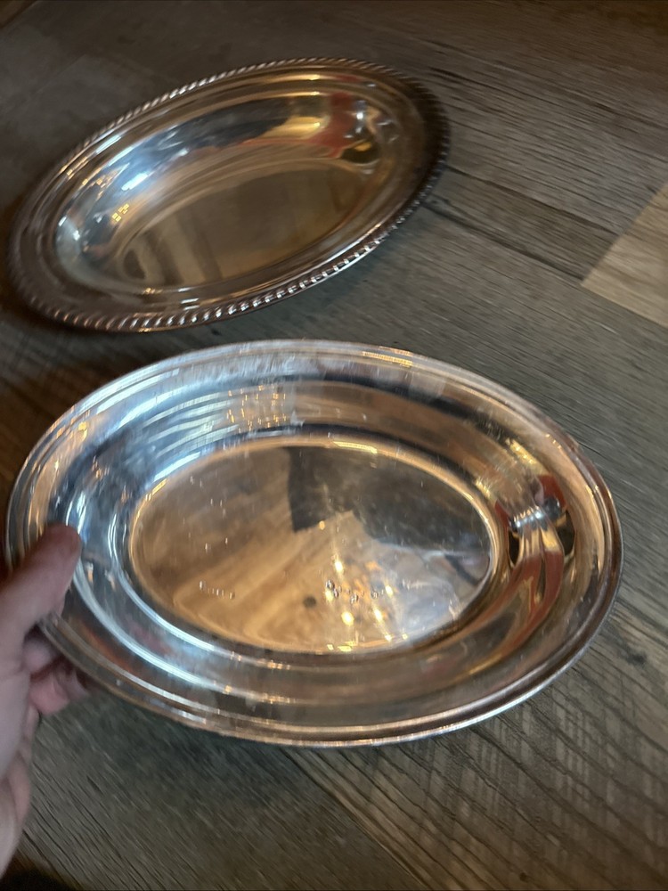 W. M. Rogers Silver plate covered Vegetable Serving Dish