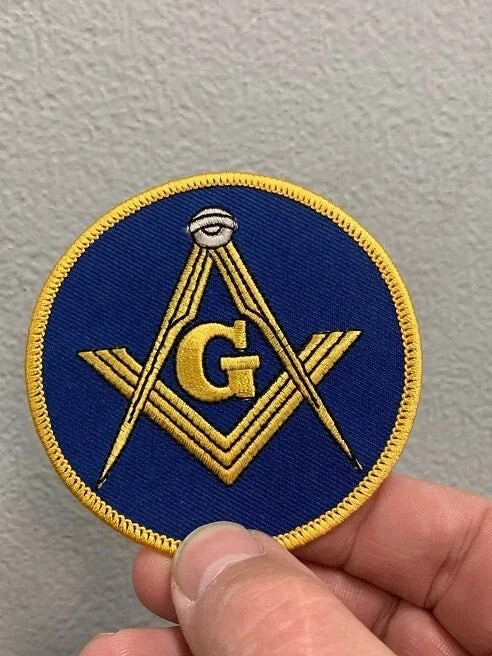Blue & Gold Masonic Patch 3" Round