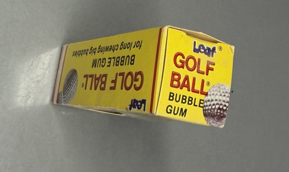 Vintage Leaf GOLF BALL Bubble Gum Box candy Container SEALED