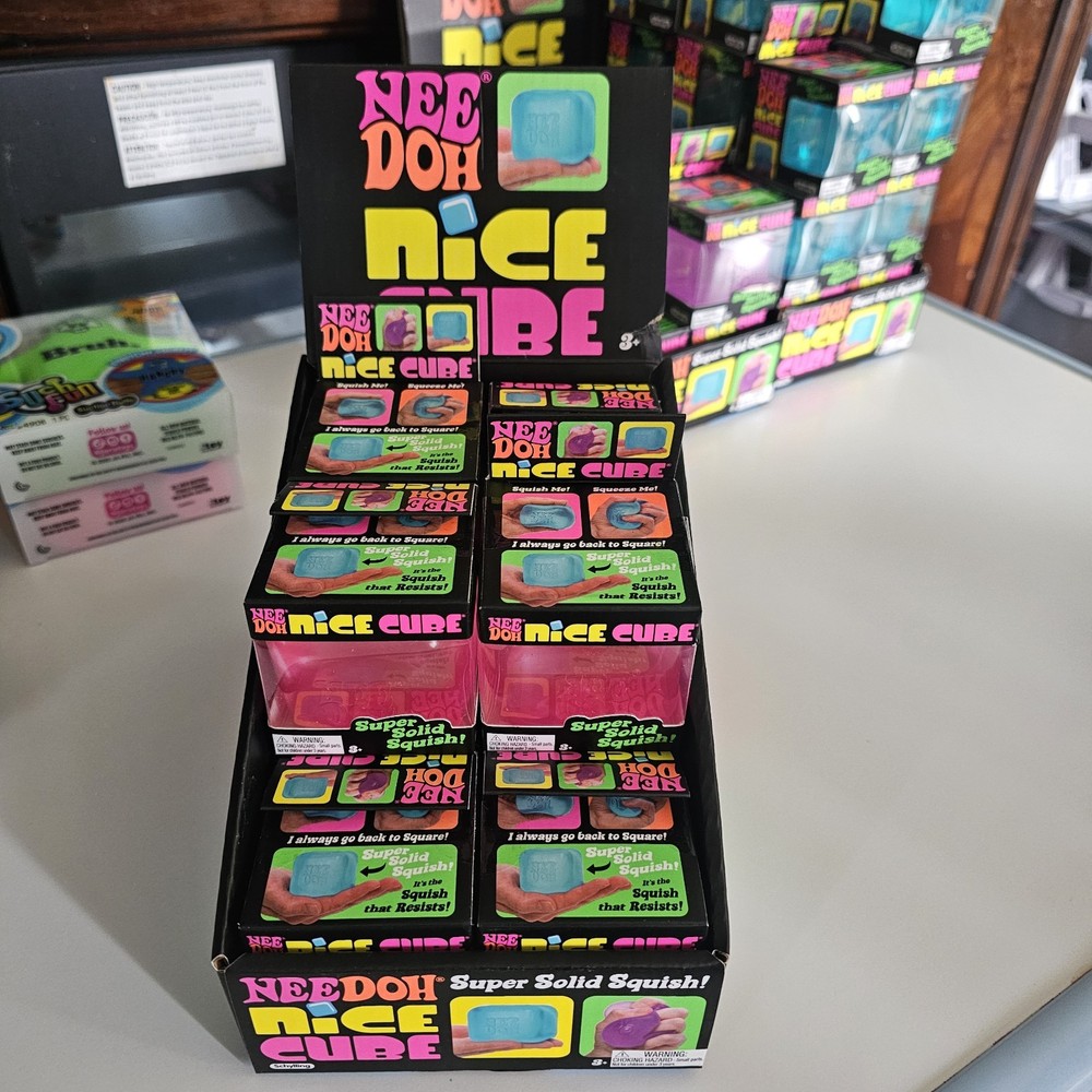 Nee Doh Nice Cube Schylling Super Solid Squish Toys Pink