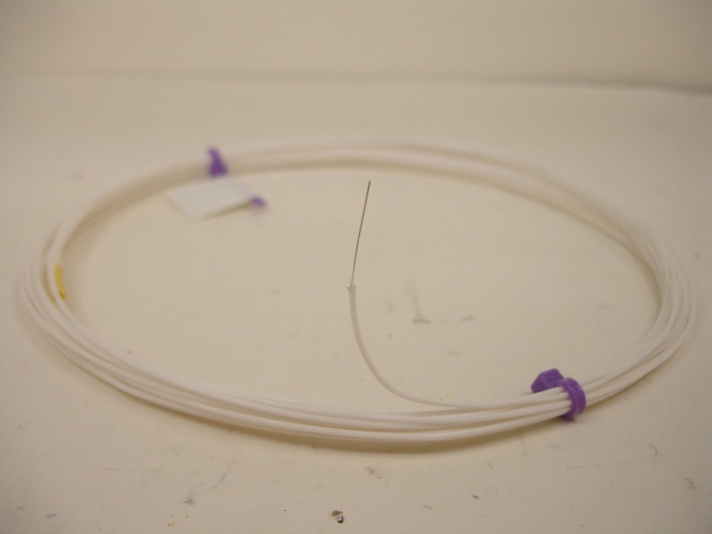 25 feet 26 AWG Silver Plated PTFE Wire White Solid 1 Strand Thinwall SPC