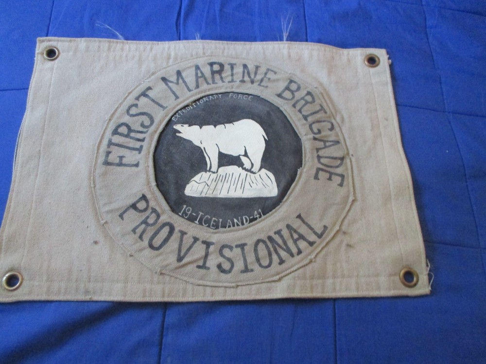 WWII USMC FIRST MARINE BRIGADE PROV.ISIONAL  ICELAND 1941  FLAG