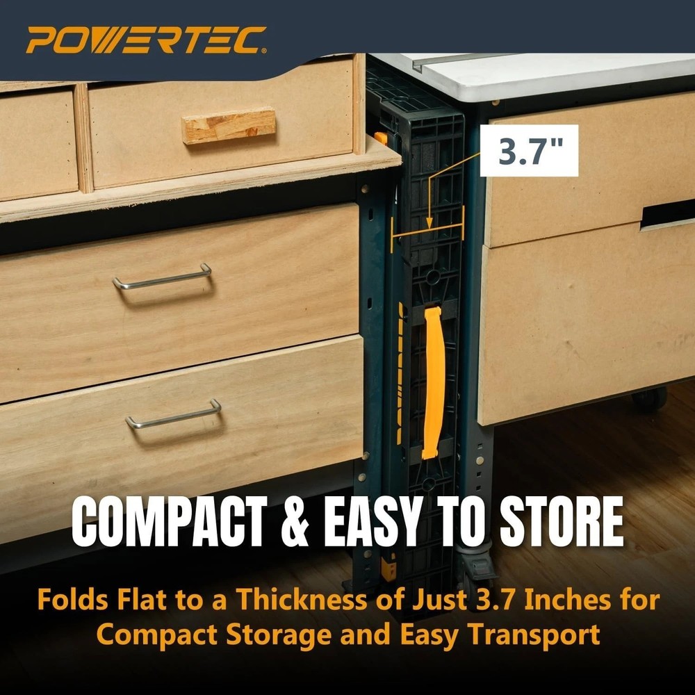 Engineering-Grade Portable Folding Workbench - 1650 lbs Load, 23 lbs Lightweight