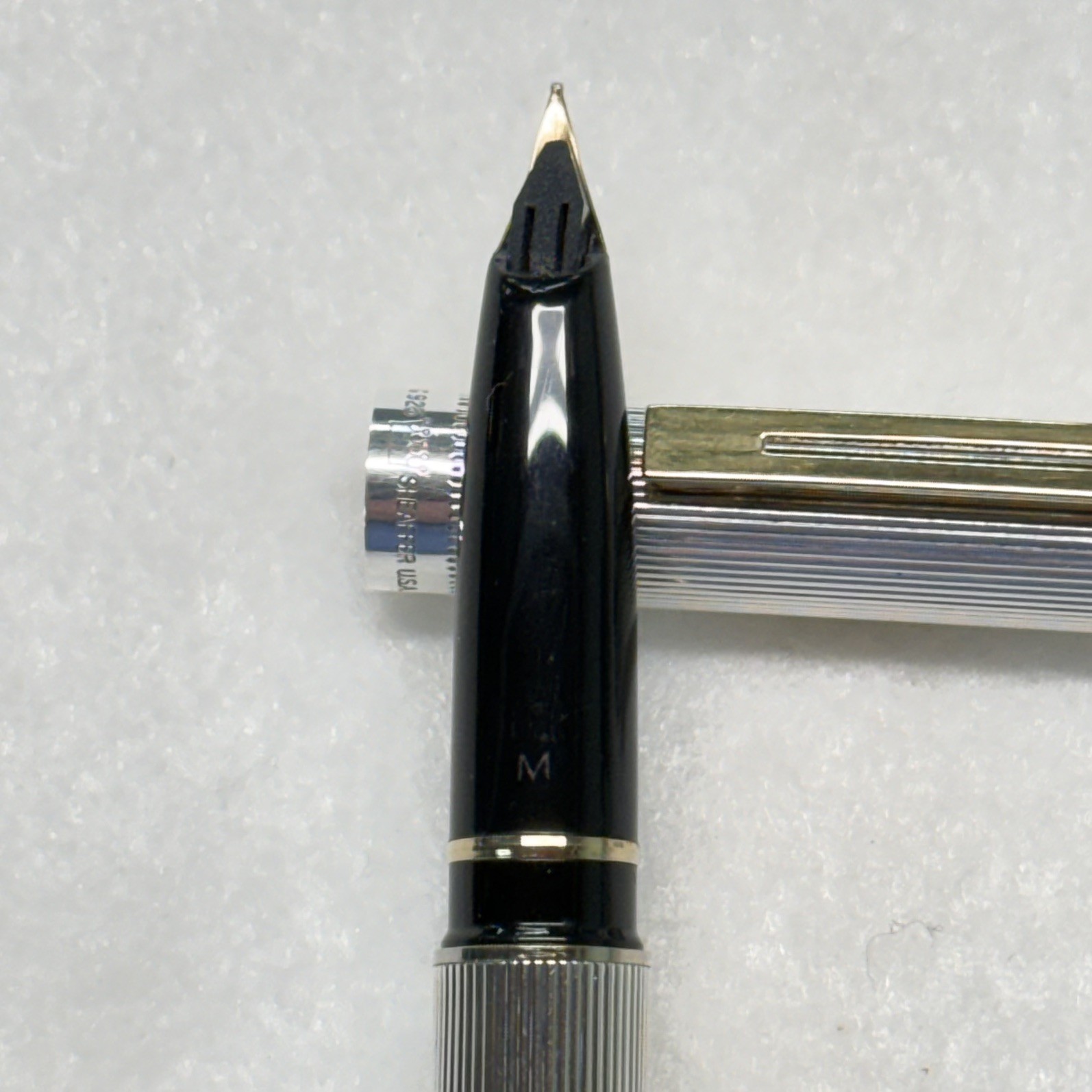 Sheaffer Sterling Silver Targa 1024x Fountain Pen - Excellent Condition