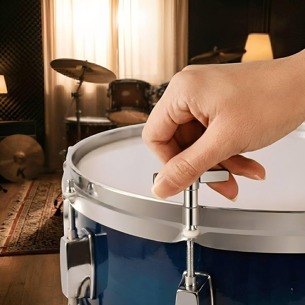 Drum Key Set, Professional Drum Tuning Kit with Drill Bit Adapter, Continuous Mo