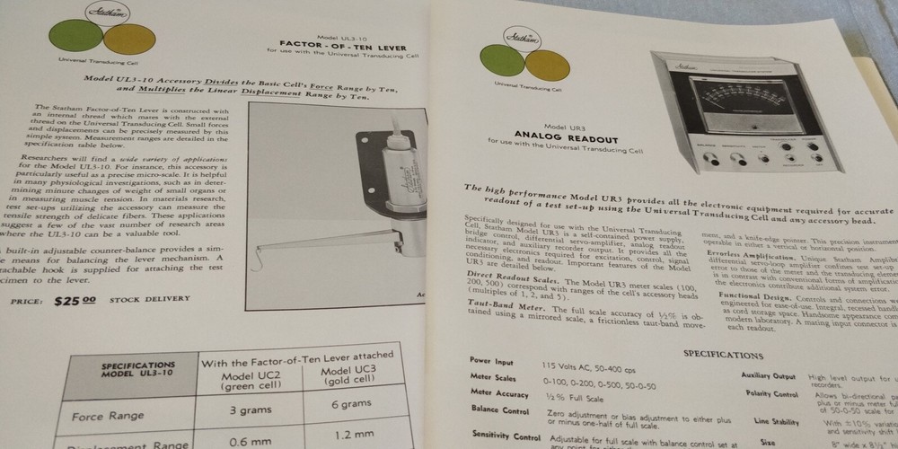 1950's Statham Industries ~ Catalog ~ Transcuding Cell