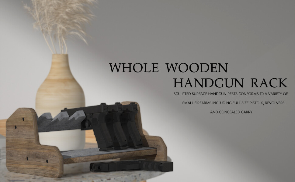 Gun Pistol Rack Firearm Handgun Display Holder Cabinet Storage Safe Organizer US