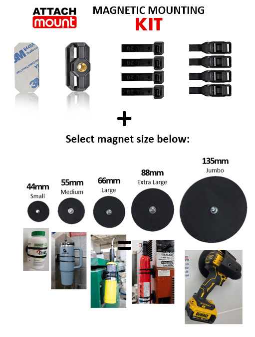 AttachMount Magnetic Mounting Kit - Magnitize Anything