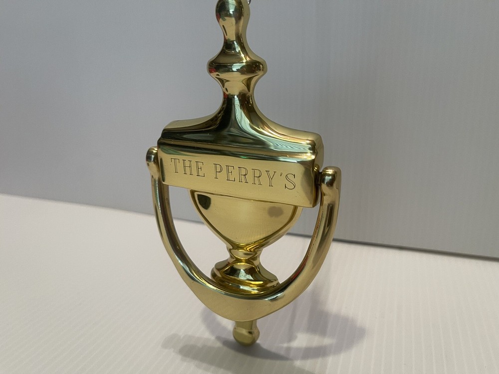 Solid Brass Door Knocker Personalized "The Perry’s "  Things Remembers
