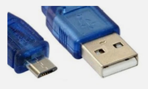 USB Cable A to Micro USB (Android Compatible), Short (approx 1 ft overall)