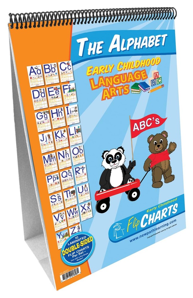 NewPath Learning Alphabet Curriculum Mastery Flip Chart Set - Early Childhood