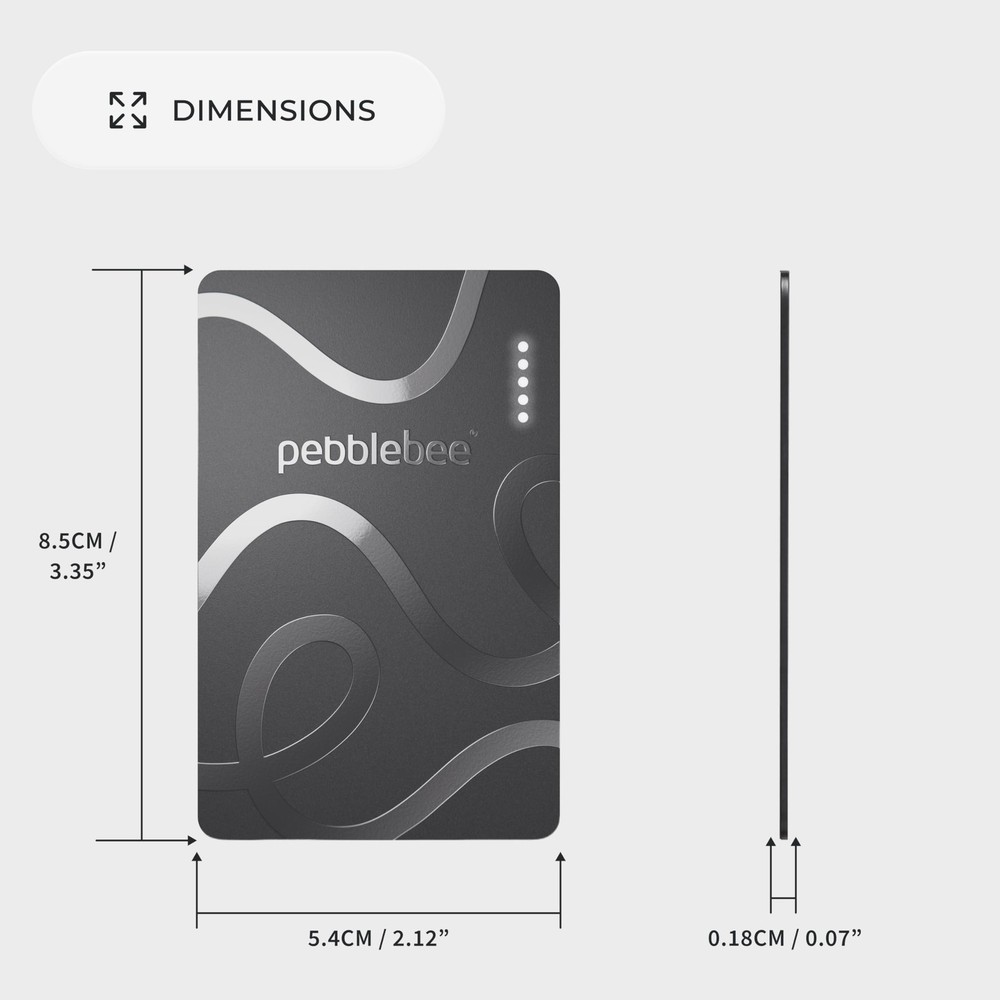 Pebblebee Card 5 | Rechargeable Bluetooth Wallet Tracker | Thin...