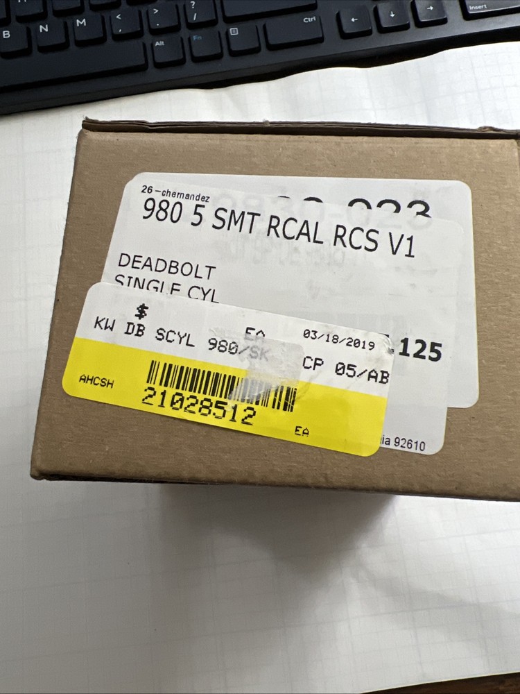 kwickset 980 deadbolt single cyl.