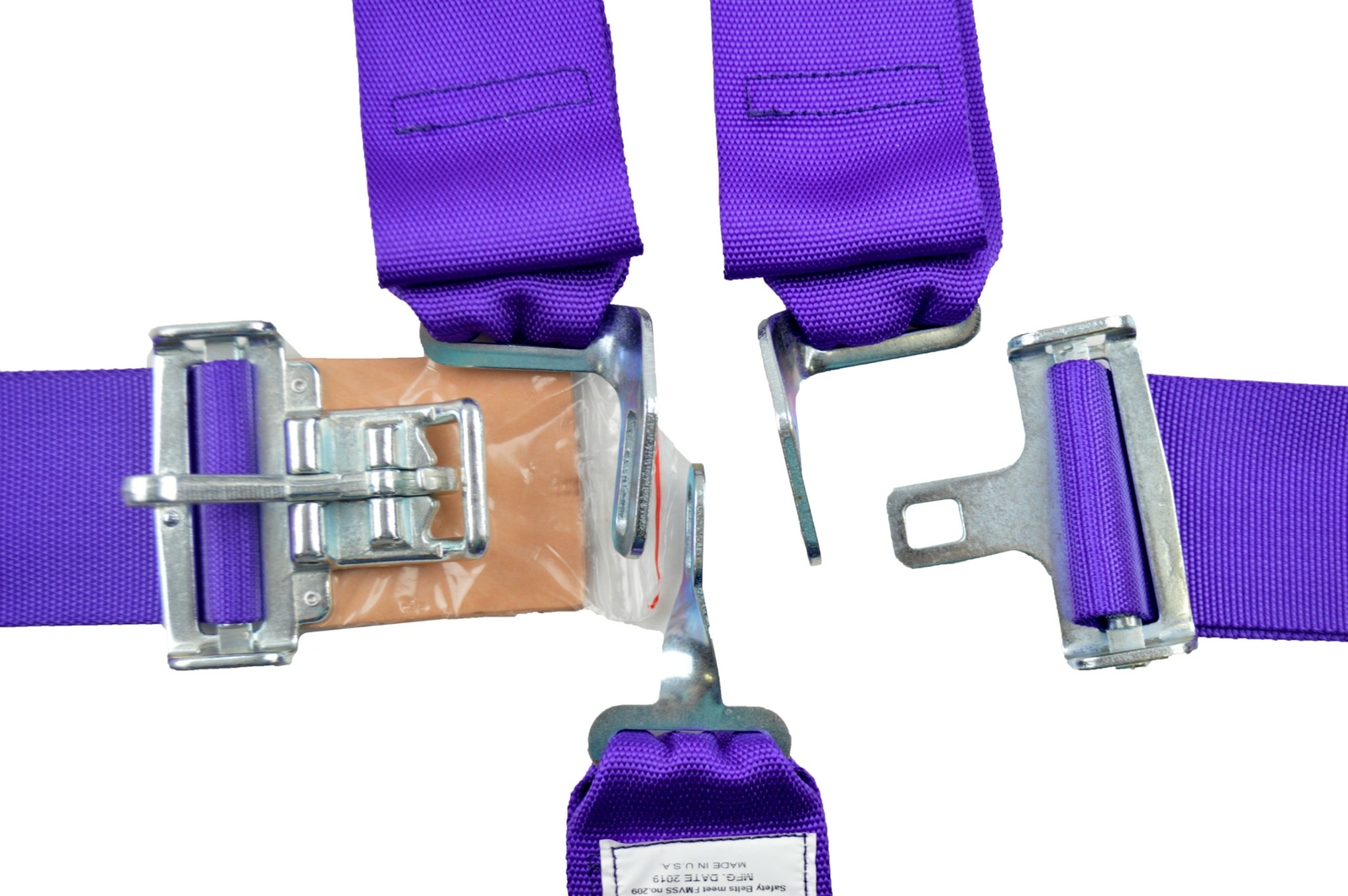 DRAGSTER RACING HARNESS SFI 16.1 LATCH & LINK ALL WRAP 5 POINT HARNESS PURPLE