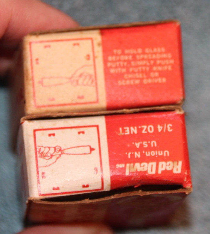 Qty 2 Vintage Red Devil No 1710 and #10 Push Points