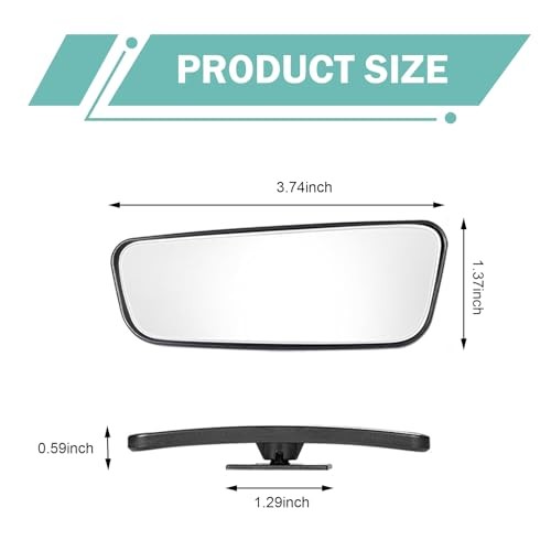 2 PCS Blind Spot Mirror, Rectangular Framed Curved Wide-angle Rearview Mirror,