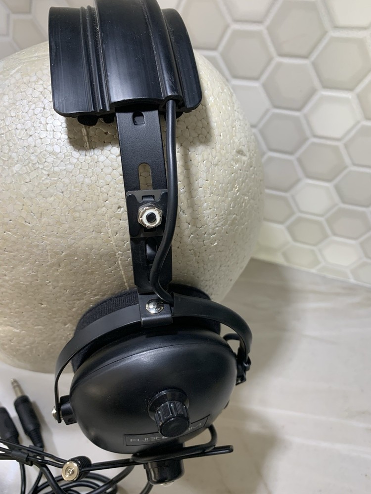 Flightcom Aviation Headset Black Model Unknown